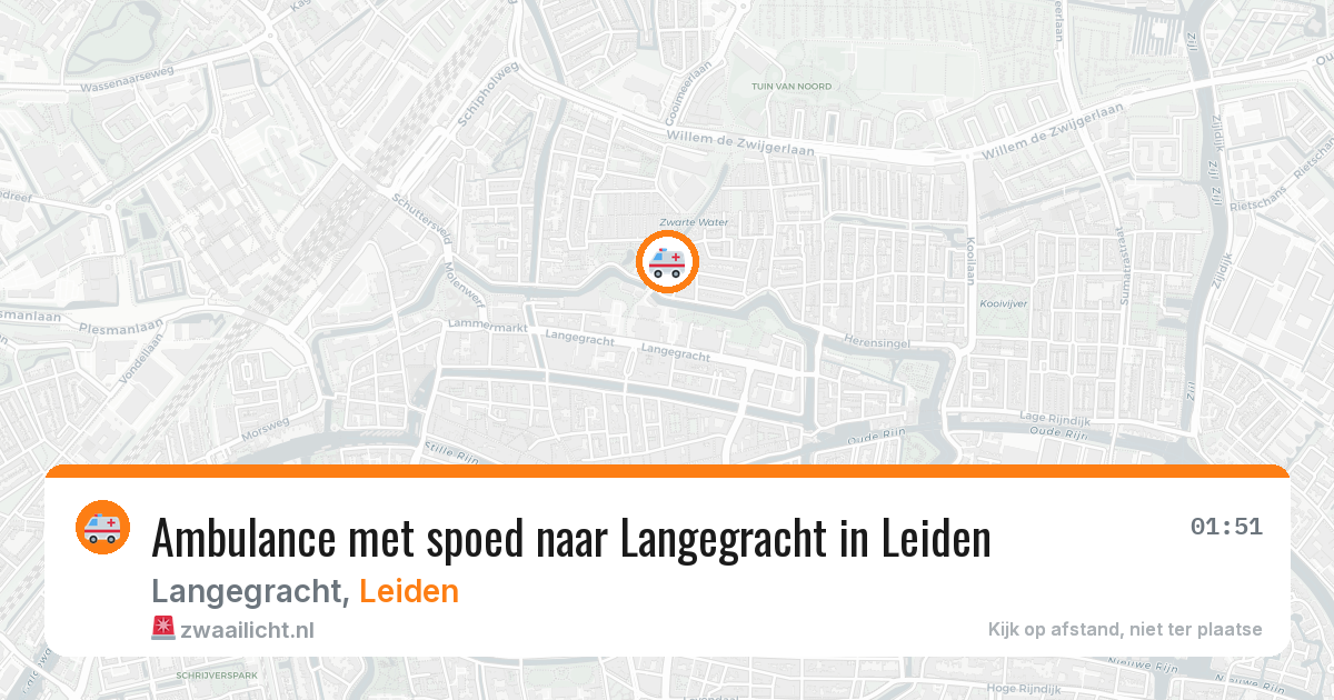 Ambulance met spoed naar Langegracht in Leiden — 13 aug 2026