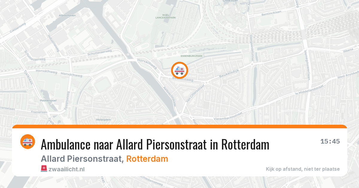 Ambulance naar Allard Piersonstraat in Rotterdam — 14 jun 2026