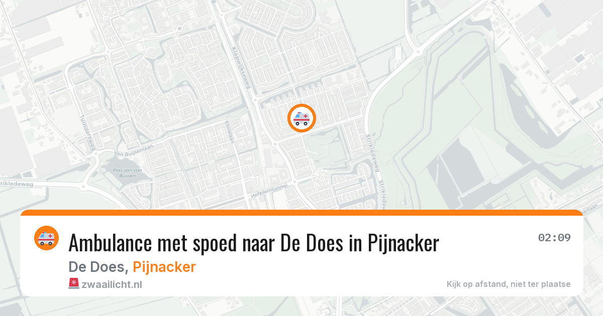 Ambulance met spoed naar De Does in Pijnacker — 3 apr 2026