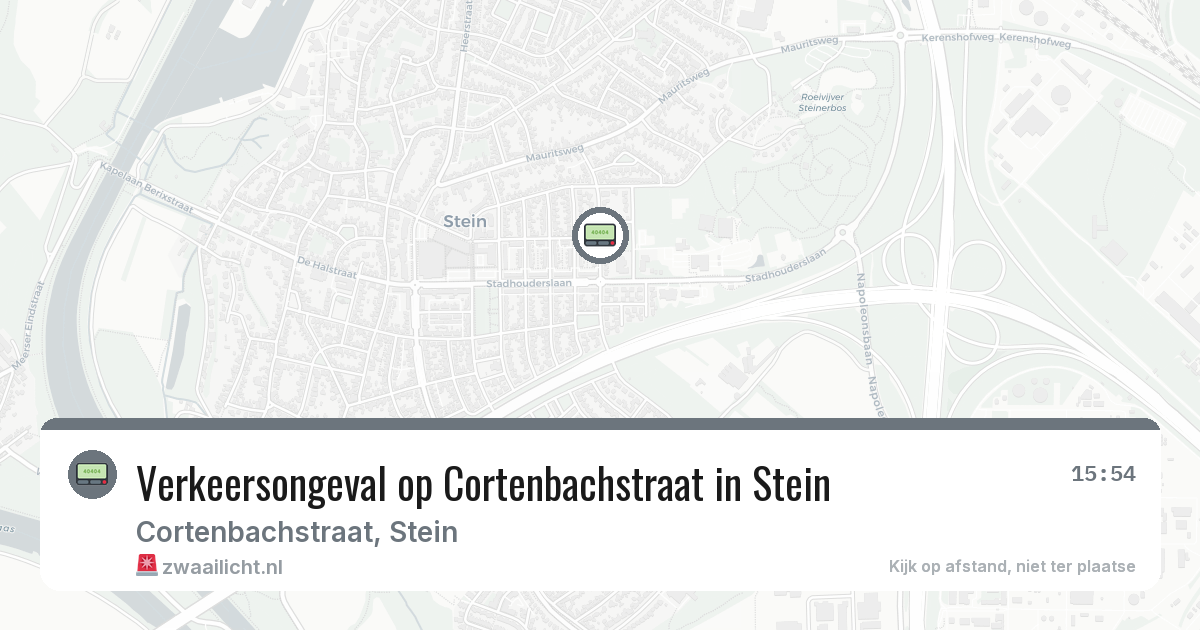 Verkeersongeval op Cortenbachstraat in Stein — 29 jan 2026