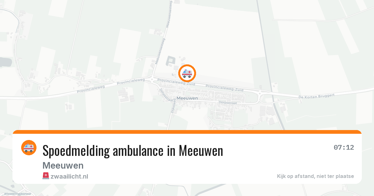 Spoedmelding ambulance in Meeuwen — 15 jun 2026