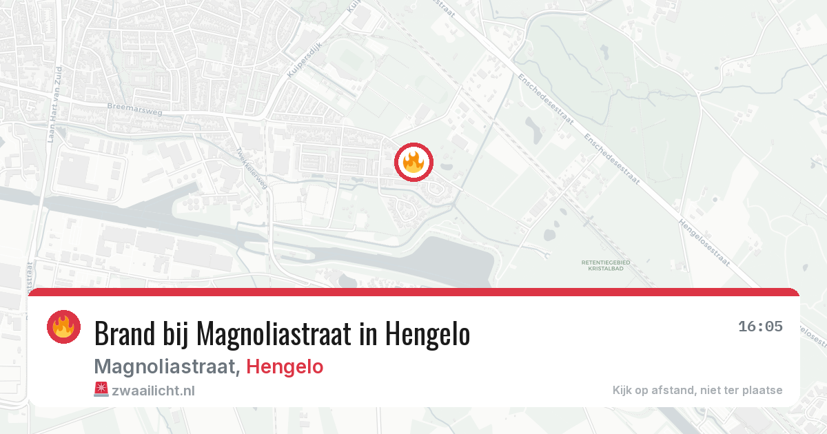 Brand bij Magnoliastraat in Hengelo — 27 jun 2026