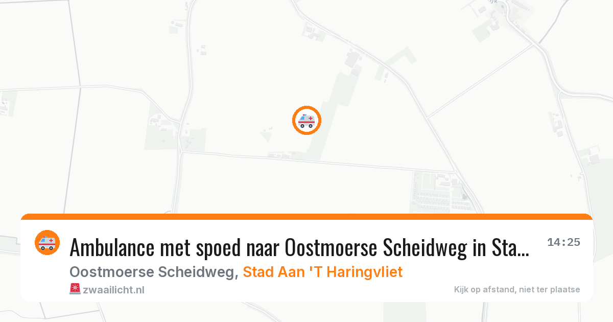 Ambulance met spoed naar Oostmoerse Scheidweg in Stad Aan 'T Haringvliet — 19 mei 2026