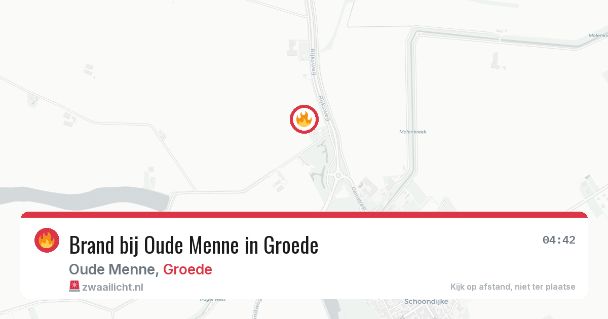Brand bij Oude Menne in Groede — 5 jul 2026