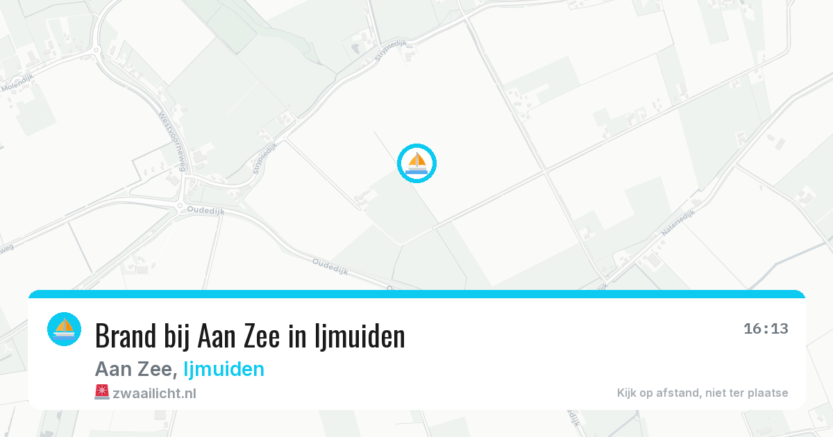 Brand bij Aan Zee in Ijmuiden — 13 aug 2026