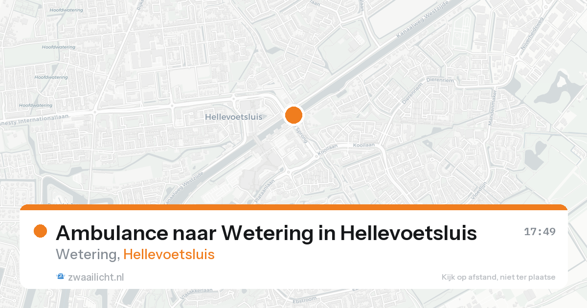 Ambulance naar Wetering in Hellevoetsluis — 24 aug 2026
