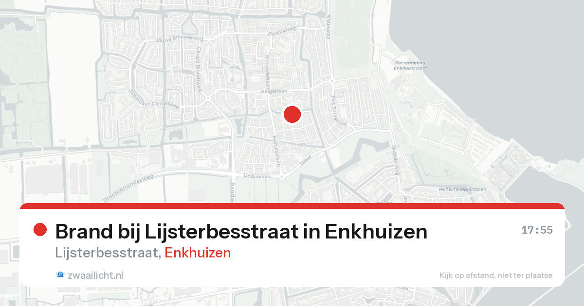 Brand bij Lijsterbesstraat in Enkhuizen — 25 mei 2026