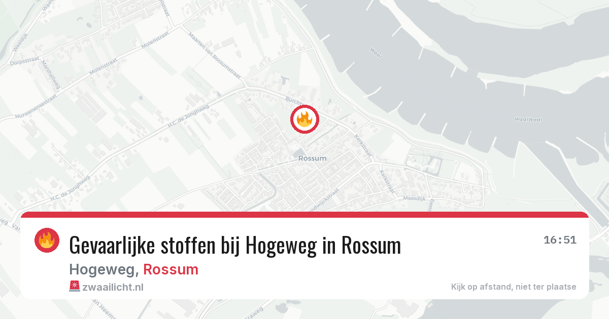Gevaarlijke stoffen bij Hogeweg in Rossum — 10 apr 2026