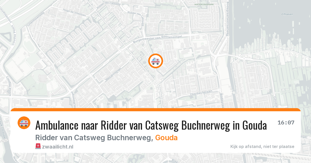 Ambulance naar Ridder van Catsweg Buchnerweg in Gouda — 13 mei 2026