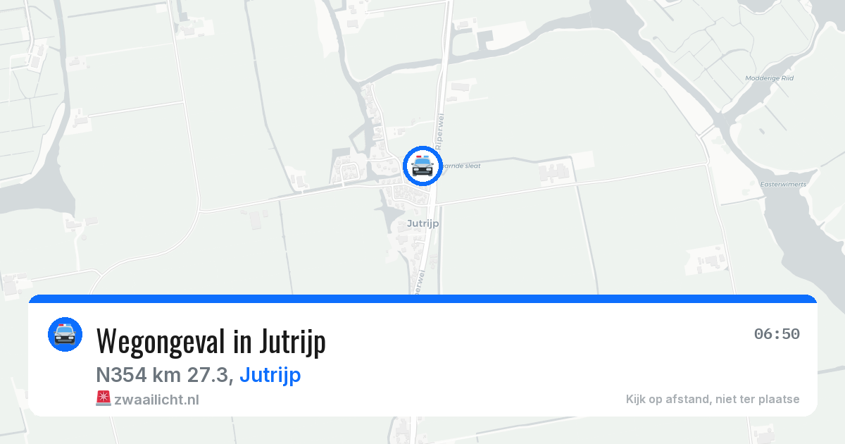 Wegongeval in Jutrijp — 1 jul 2026