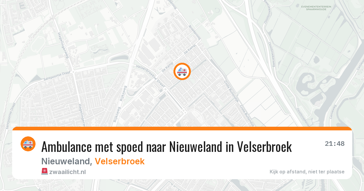 Ambulance met spoed naar Nieuweland in Velserbroek — 27 jul 2026