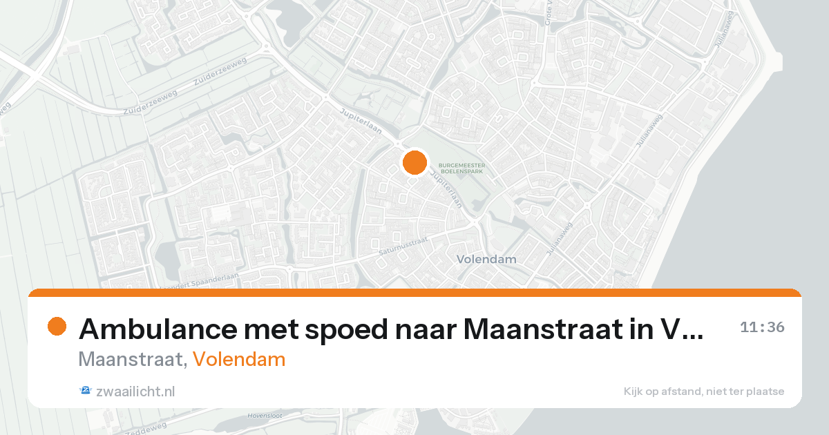 Ambulance met spoed naar Maanstraat in Volendam — 27 mei 2026