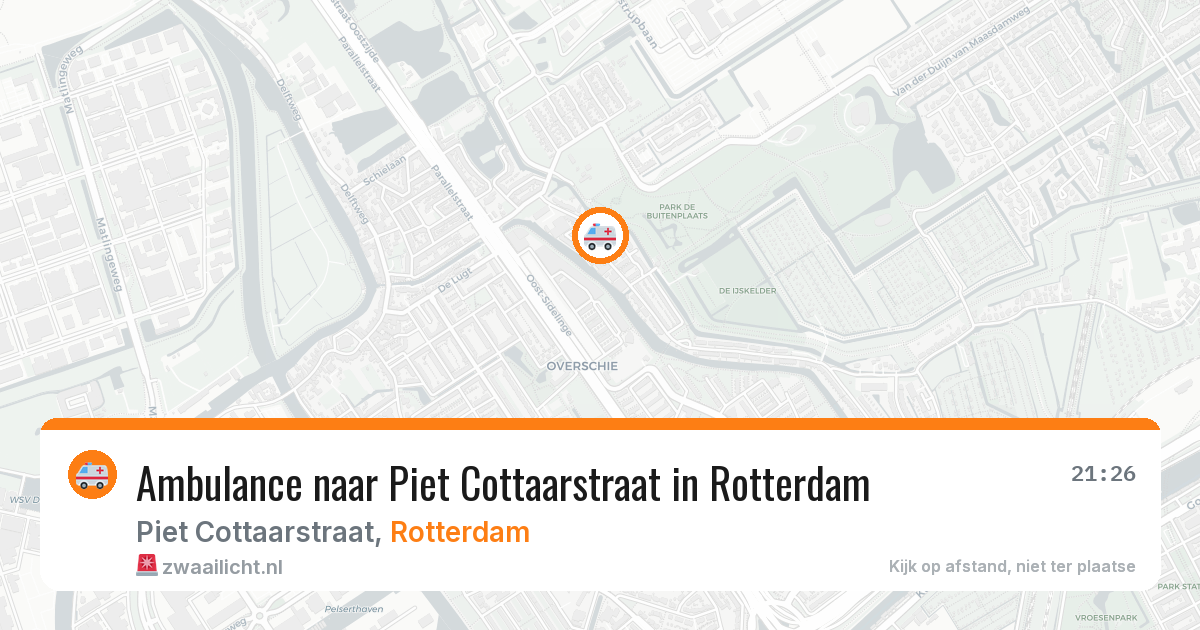 Ambulance naar Piet Cottaarstraat in Rotterdam — 3 jun 2026