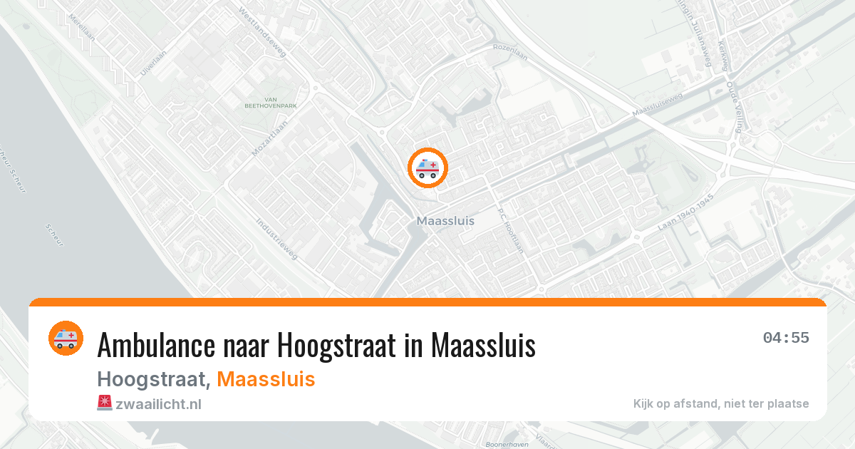 Ambulance naar Hoogstraat in Maassluis — 15 aug 2026