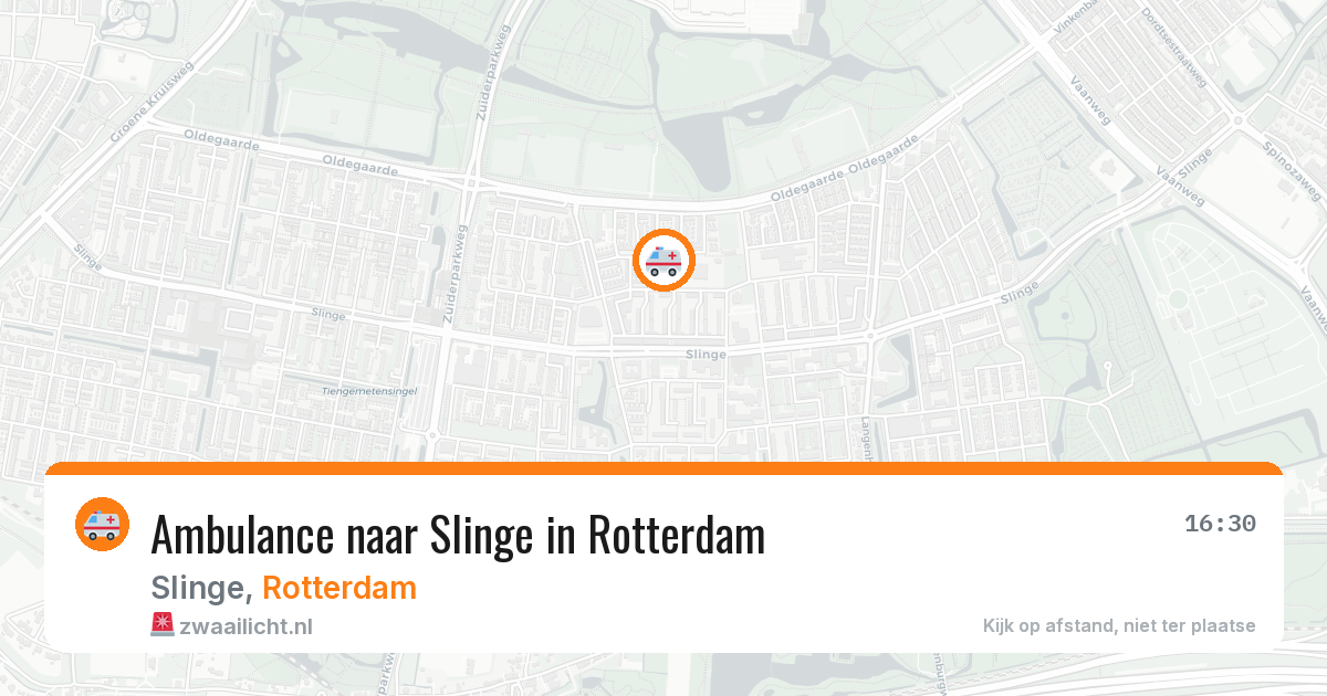 Ambulance naar Slinge in Rotterdam — 13 aug 2026