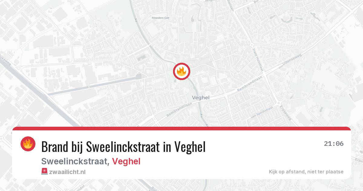 Brand bij Sweelinckstraat in Veghel — 12 jul 2026