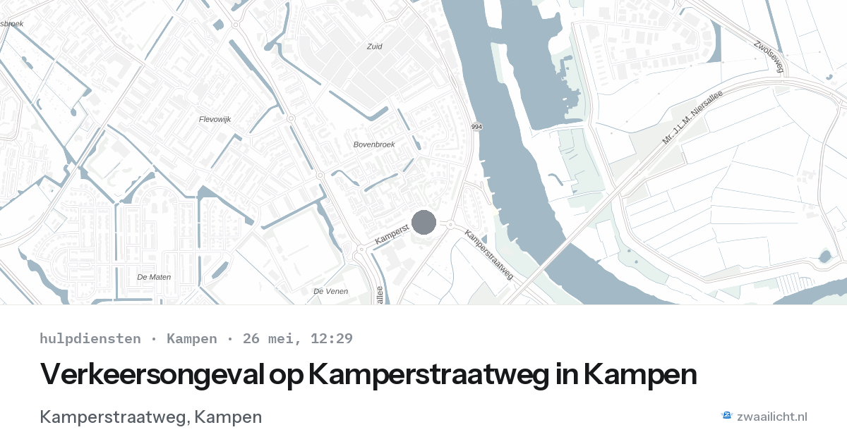 Verkeersongeval op Kamperstraatweg in Kampen — 13 mei 2026