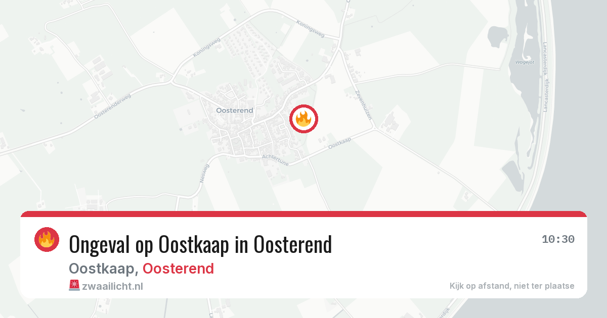 Ongeval op Oostkaap in Oosterend — 6 apr 2026