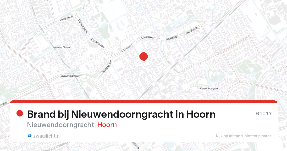 Brand bij Nieuwendoorngracht in Hoorn — 10 jun 2026