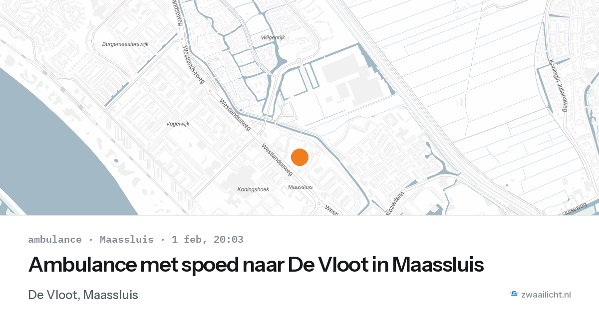Ambulance met spoed naar De Vloot in Maassluis — 1 feb 2026