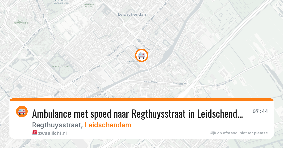 Ambulance met spoed naar Regthuysstraat in Leidschendam — 16 apr 2026