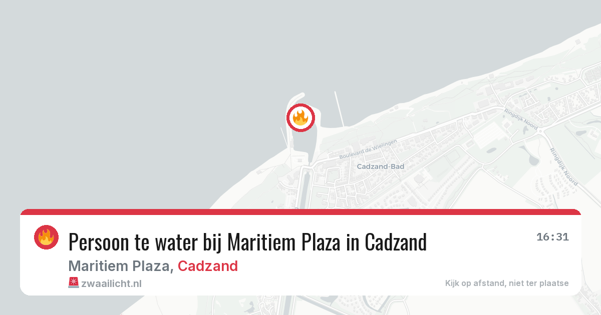 Persoon te water bij Maritiem Plaza in Cadzand — 9 jul 2026