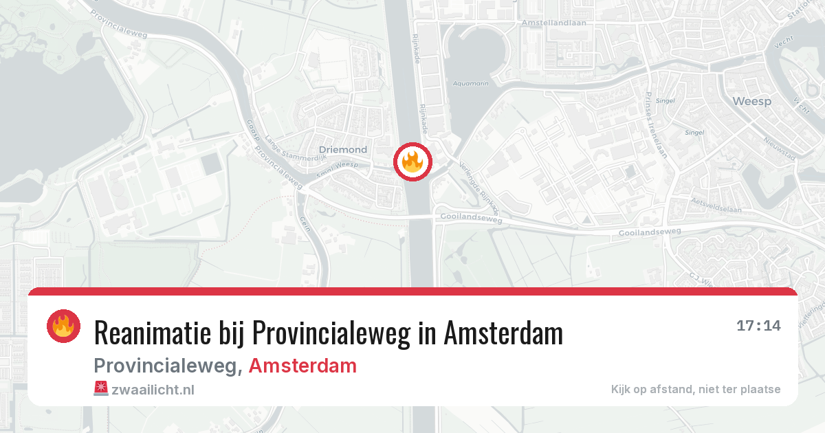 Reanimatie bij Provincialeweg in Amsterdam — 30 mei 2026