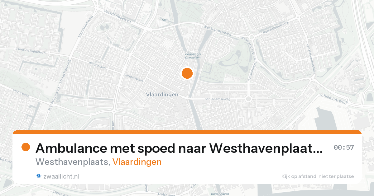 Ambulance met spoed naar Westhavenplaats in Vlaardingen — 15 aug 2026