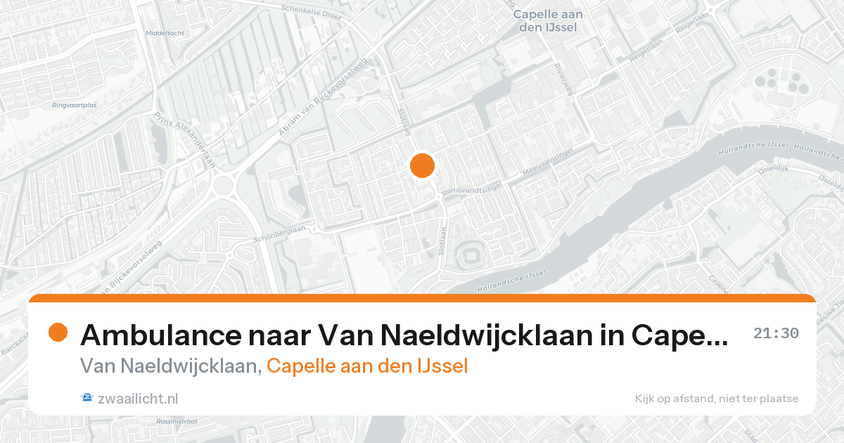 Ambulance naar Van Naeldwijcklaan in Capelle aan den IJssel — 23 aug 2026