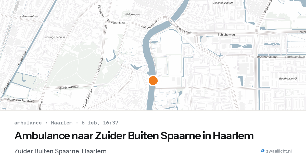 Ambulance naar Zuider Buiten Spaarne in Haarlem — 6 feb 2026