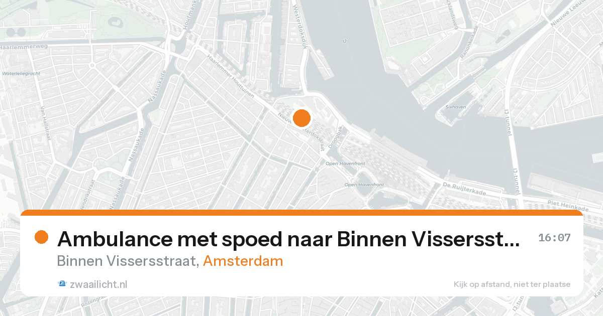 Ambulance met spoed naar Binnen Vissersstraat in Amsterdam — 30 jan 2026
