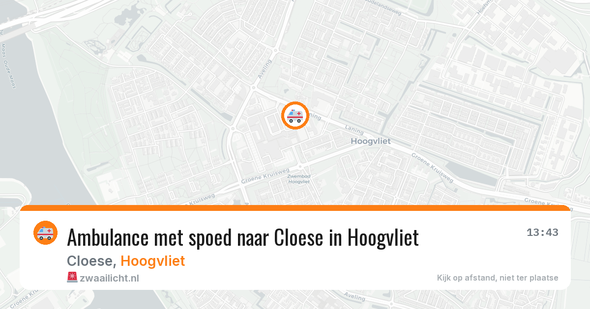 Ambulance met spoed naar Cloese in Hoogvliet — 1 jun 2026