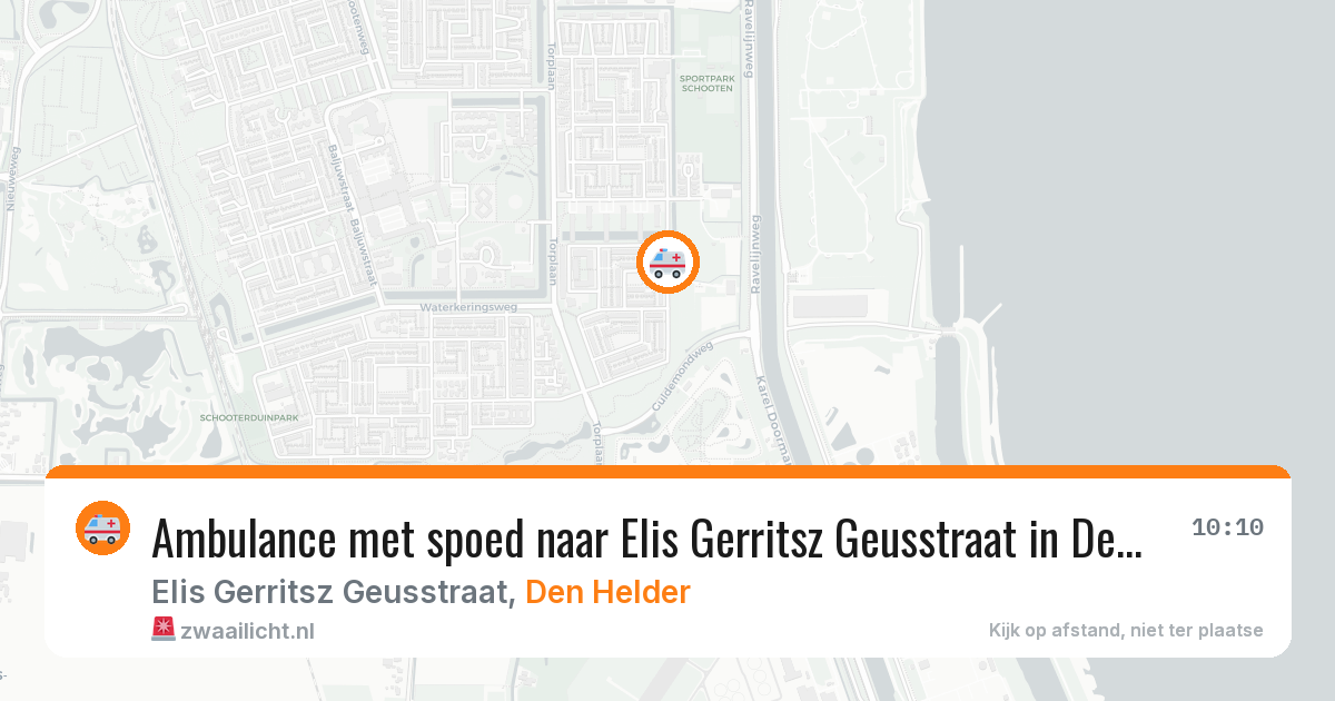 Ambulance met spoed naar Elis Gerritsz Geusstraat in Den Helder — 27 jun 2026