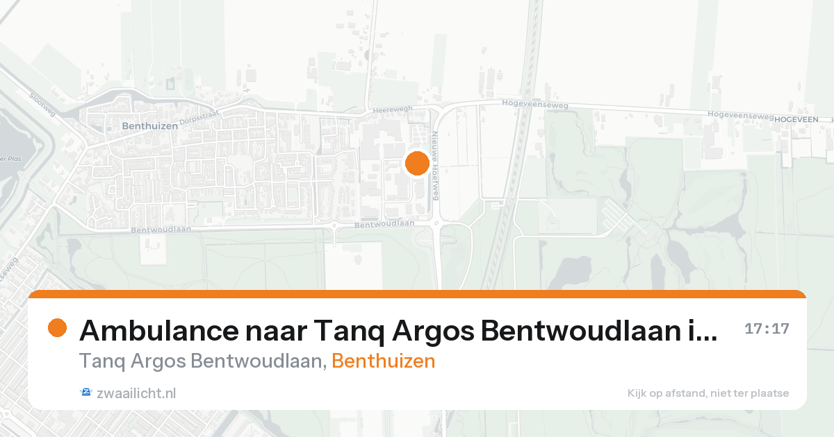 Ambulance naar Tanq Argos Bentwoudlaan in Benthuizen — 31 jan 2026