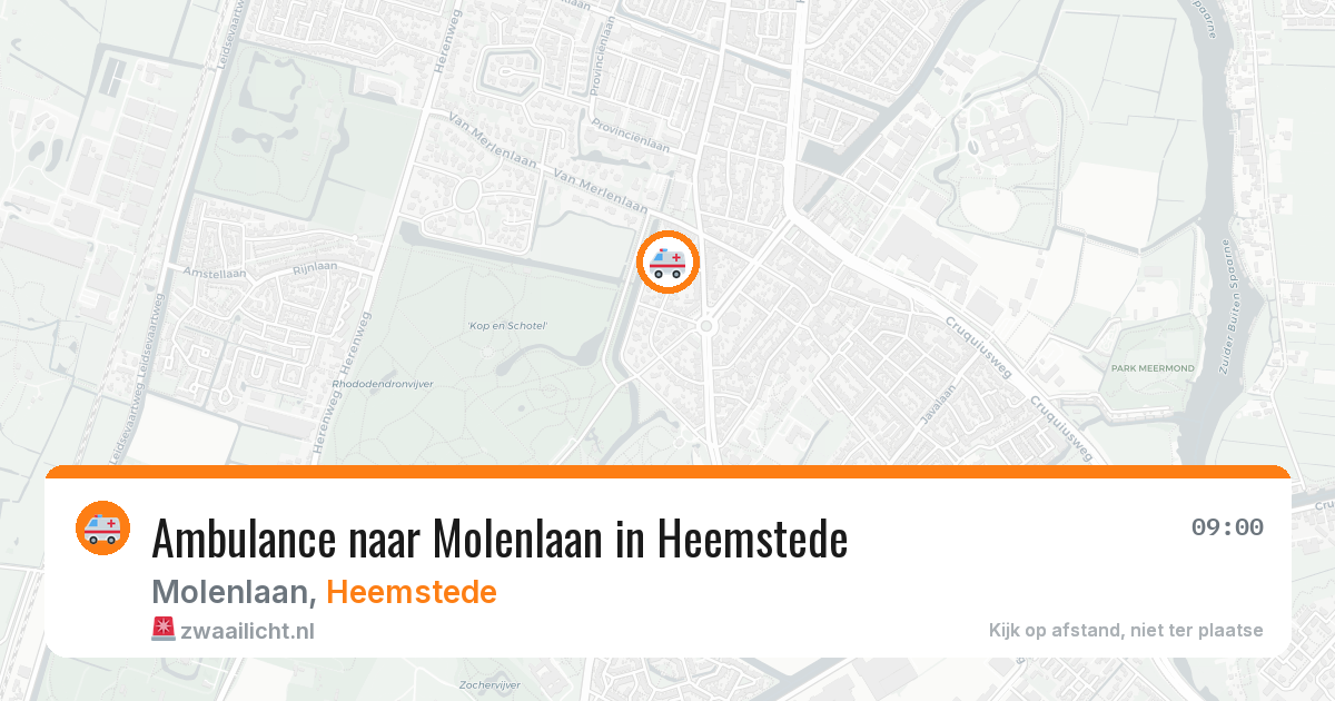 Ambulance naar Molenlaan in Heemstede — 13 mei 2026