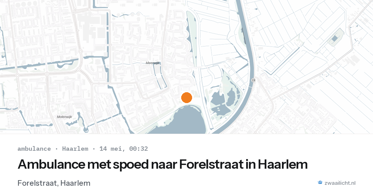 Ambulance met spoed naar Forelstraat in Haarlem — 13 mei 2026