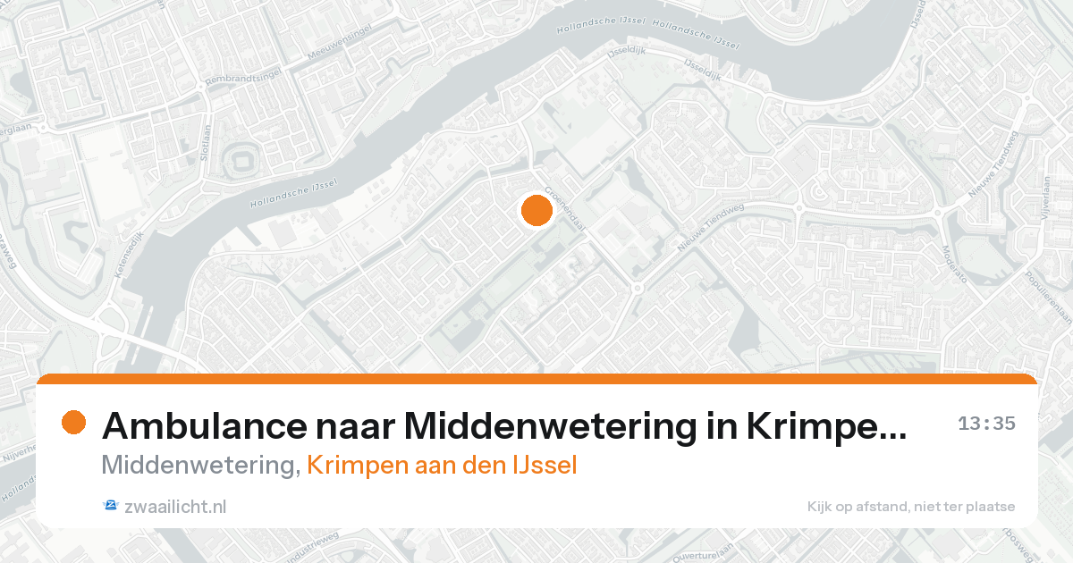 Ambulance naar Middenwetering in Krimpen aan den IJssel — 29 mei 2026