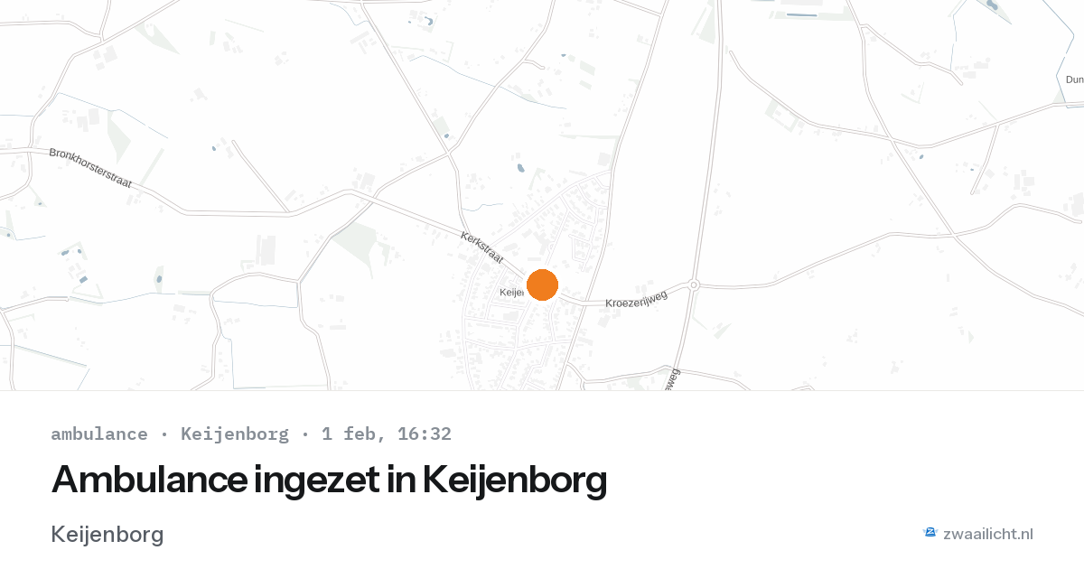 Ambulance ingezet in Keijenborg — 1 feb 2026