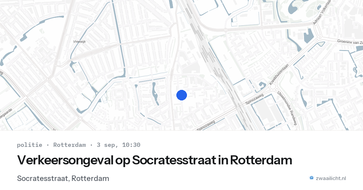 Verkeersongeval op Socratesstraat in Rotterdam — 3 sep 2026