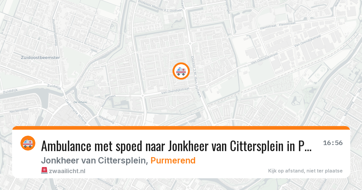 Ambulance met spoed naar Jonkheer van Cittersplein in Purmerend — 13 aug 2026
