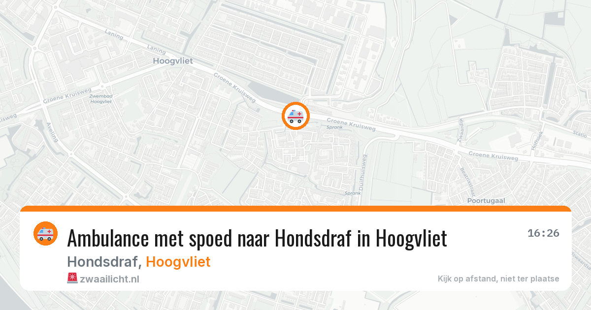 Ambulance met spoed naar Hondsdraf in Hoogvliet — 20 jun 2026