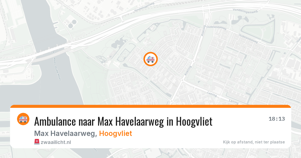 Ambulance naar Max Havelaarweg in Hoogvliet — 23 mei 2026