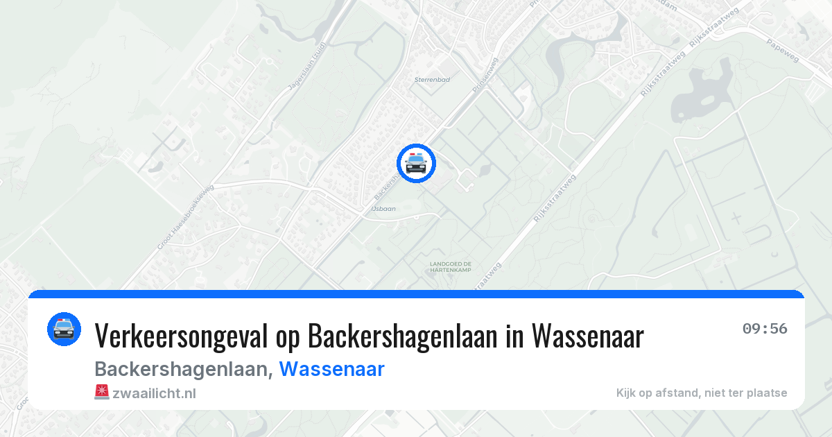 Verkeersongeval op Backershagenlaan in Wassenaar — 10 jun 2026