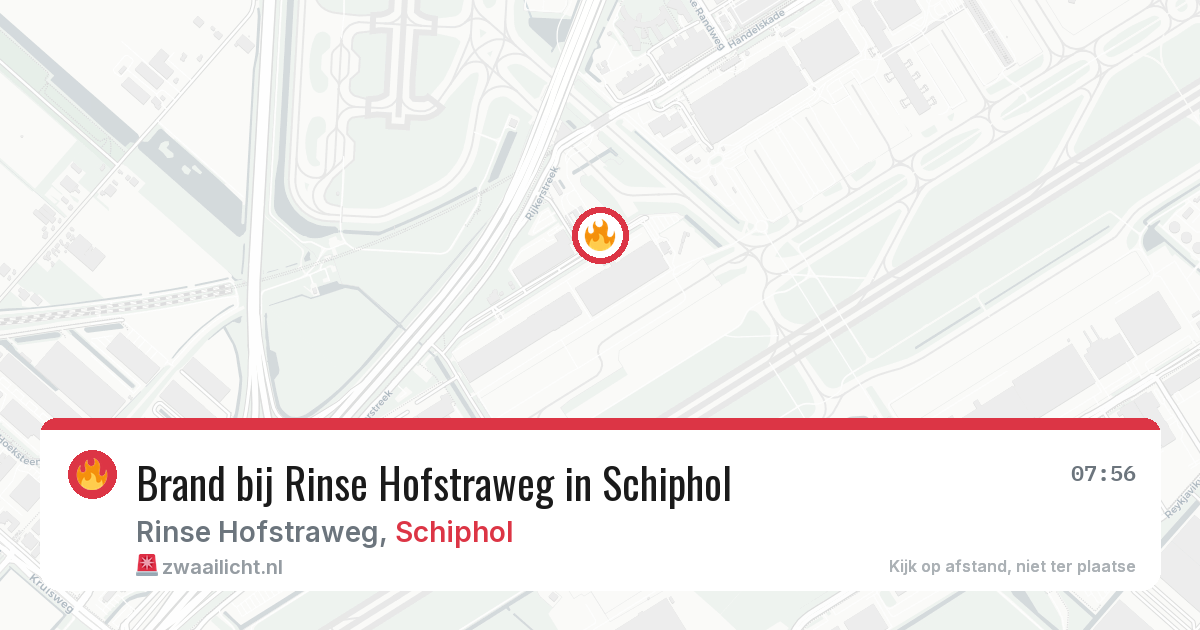 Brand bij Rinse Hofstraweg in Schiphol — 31 mrt 2026