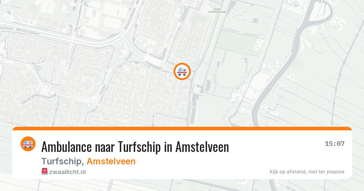 Ambulance naar Turfschip in Amstelveen — 11 jun 2026