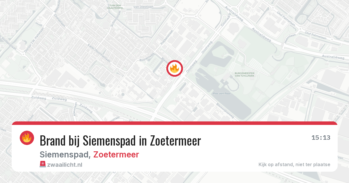 Brand bij Siemenspad in Zoetermeer — 18 jun 2026