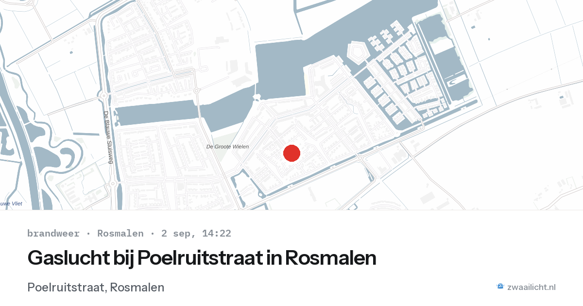 Gaslucht bij Poelruitstraat in Rosmalen — 2 sep 2026