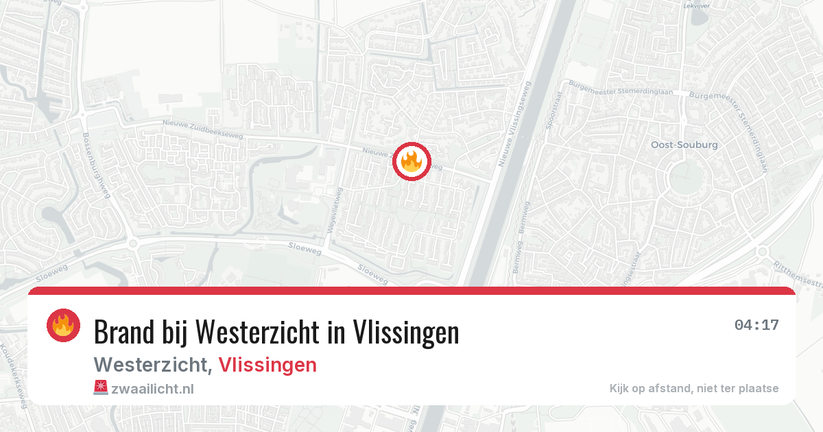 Brand bij Westerzicht in Vlissingen — 19 mei 2026