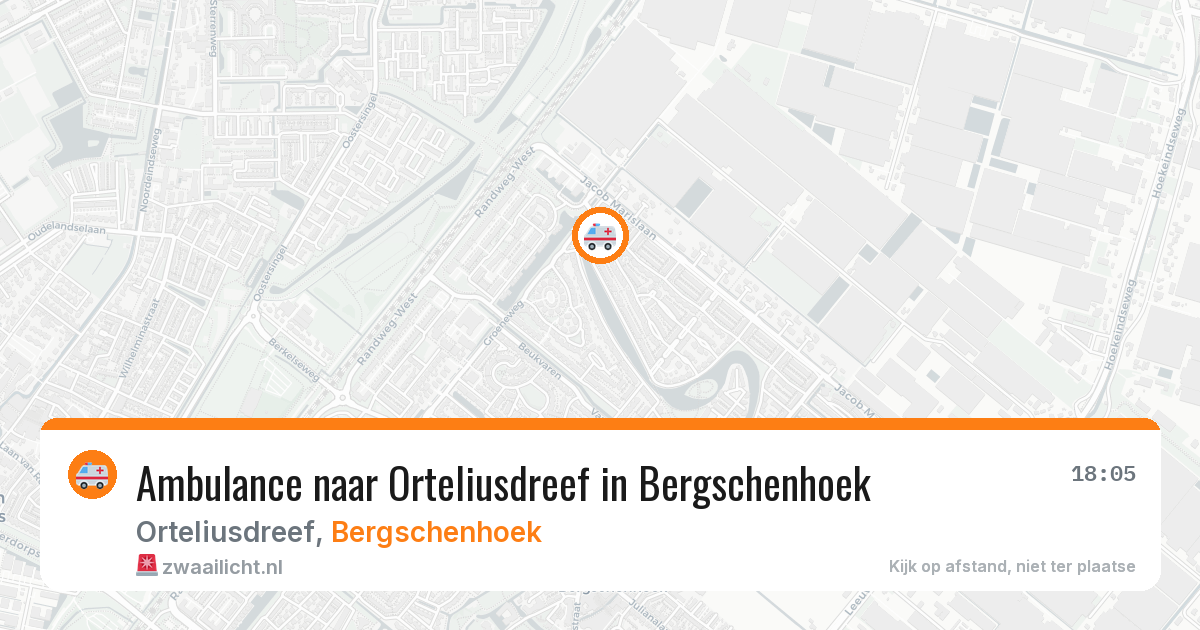 Ambulance naar Orteliusdreef in Bergschenhoek — 4 jul 2026