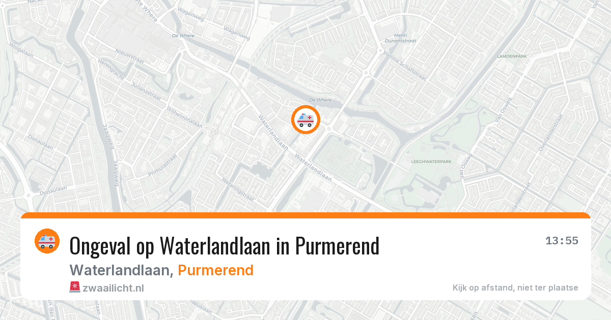 Ongeval op Waterlandlaan in Purmerend — 6 apr 2026